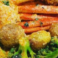 Vegetarian Medley · Corn,broccoli, potatoes and asparagus.