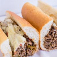 Cheesesteak · With roasted peppers and mushrooms.