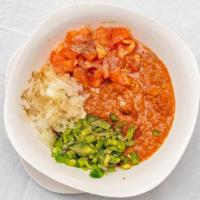 Regular Foul · Mashed fava beans, with garlic, cumin, onions, tomato, berbere and yogurt served with bread.