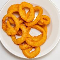 Onion Rings · Vegan. Classic battered and fried crispy onion rings.