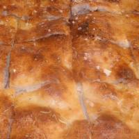 Garlic Bread · Vegan. Rustic Italian bread, fresh garlic and extra olive oil, finished with melted mozzarel...