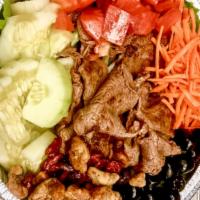 House Salad · Includes mixed greens, fresh tomatoes, onions, cucumbers, fire roasted red peppers, carrots,...