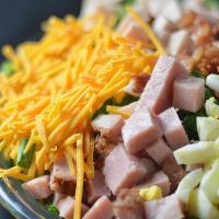 Chef Salad · Garden Salad Topped W/ Fresh Turkey Breast, Provolone Cheese, Turkey Ham, and Hard-Boiled Egg.