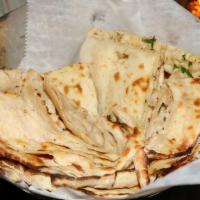 Bread Basket · naan, garlic naan, laccha paratha, chili cilantro naan