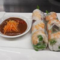Vietnamese Fresh Spring Rolls (2) · For healthy eating with absolutely no oil and low carb our shrimp, spring mixed, bean sprout...