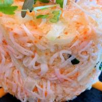 Kani Cucumber Salad · Crab meat and cucumbers mixed with chef's special chili sauce.