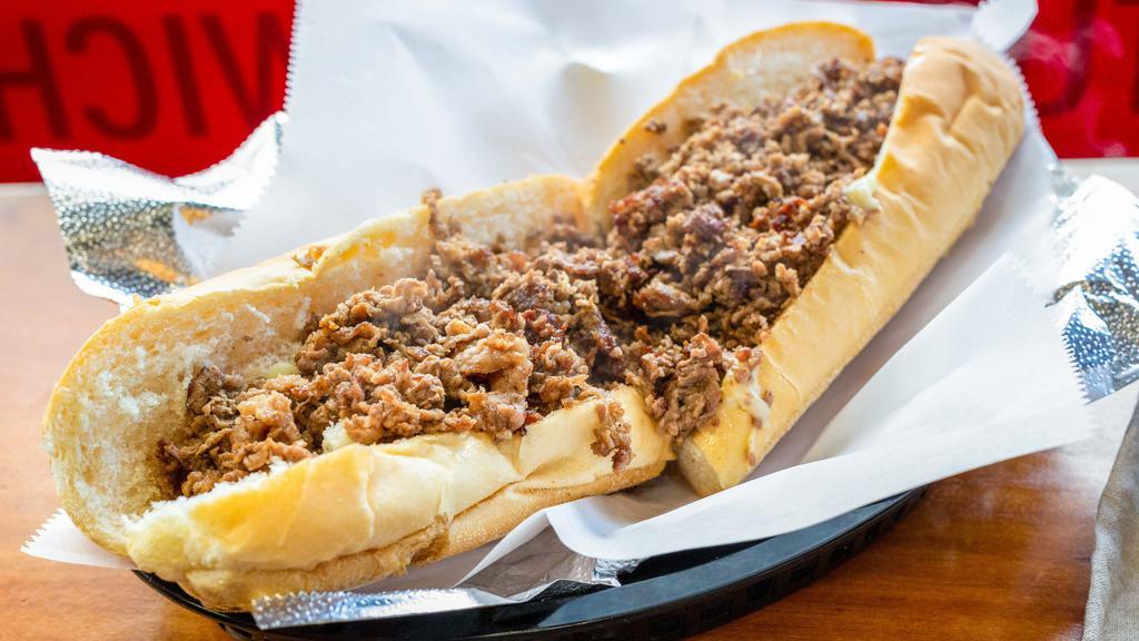 Steak & Cheese · Extra lean shaved steak, American cheese on a sub roll.