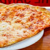 Cheese Pizza (G.F.) · Vegetarian. Gluten-free crust, red sauce, mozzarella.