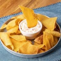Pimento Cheese With Wanton Chips · Homemade pimento cheese and your choice of fried or baked wanton chips