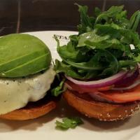 California Burger · Hardwood grilled Angus Beef topped with Dill Havarti, 1000 Island Dressing, avocado, dressed...