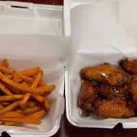 10 Wing/French Fries Platter · 10 wings with sweet potato fries or french fries