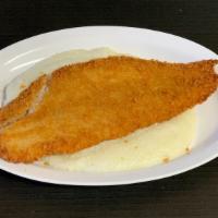 Fish Platter (10 Inch) · Fried flounder, 2 eggs served with choice of home fries or grits.