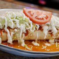 V#7 · One bean burrito, one cheese enchilada and one cheese quesadilla