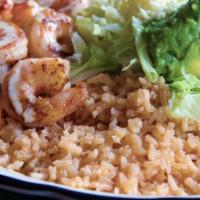 Camarones Mexicanos · Perfectly seasoned grilled Shrimp tossed in our special Cheese sauce. Served with Guacamole ...