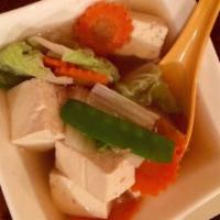 Tofu Soup · Veggie. Napa cabbage, carrot, garlic, cilantro, scallion.