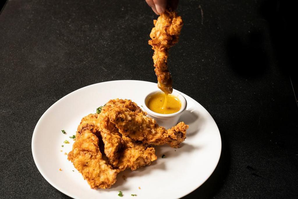 Chicken Tenders · With our Homemade Honey Mustard Dipping Sauce