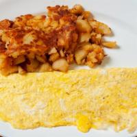 Eggs Any Style Platter · eggs any style served with choice of home fries or grits and choice of bread toasted.