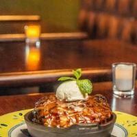 Toffee Bread Pudding · Baked Toffee Bread Pudding w/ Chocolate. Served with Whipped cream & caramel sauce