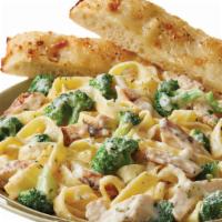 Chicken & Broccoli Alfredo · New. Grilled chicken and fresh broccoli. Served with fettuccine or penne in a flavorful Ital...
