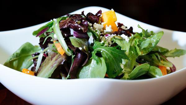 Seasonal Salad · Mixed Greens, Carrots, Shaved Red Onion, Fennel
Tomatoes, Sunburst Radish, Citronette Dressing