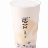 Dahong Pao Bubble Milk Tea (金凤珍珠奶茶) · Milk tea made by fresh Da Hong Pao leaves (boba included in this item)基于金凤茶制作出的奶茶并添加了软糯的琥珀珍珠