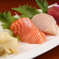 Sashimi Appetizer · Tuna, salmon and yellowtail