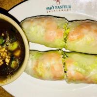 Goi Cuon Hoac Bi Cuon (2 Rolls) · Fresh spring rolls (oil-less) with lettuce, basil, and vermicelli. Served with peanut ho50is...