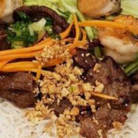 Bun Tom Thit Nuong · Grilled shrimp, and pork vermicelli.