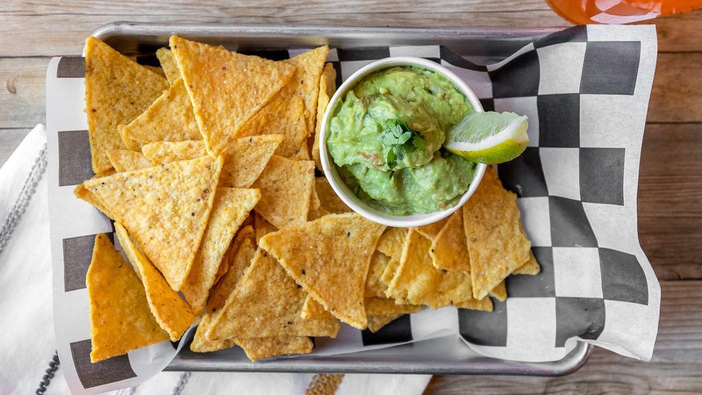 Chips & Guacamole · Our guacamole is made in house every day fresh and loaded with the perfect amount of spices.