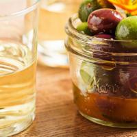 House Marinated Olives · Gluten free and diary free. No modifications possible.