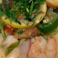 Garlic Butter Shrimp · Lemon, jalapeño, grilled and bread. Can be made diary-free without the butter and gluten-fre...