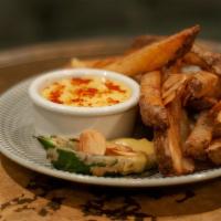 Charlie House Fries · russet potato, jalapeno, szechuan pepper, garlic, sea salt, ginger aioli