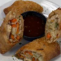 (2) Chicken  Rolls · Homemade egg rolls with cabbage and chicken