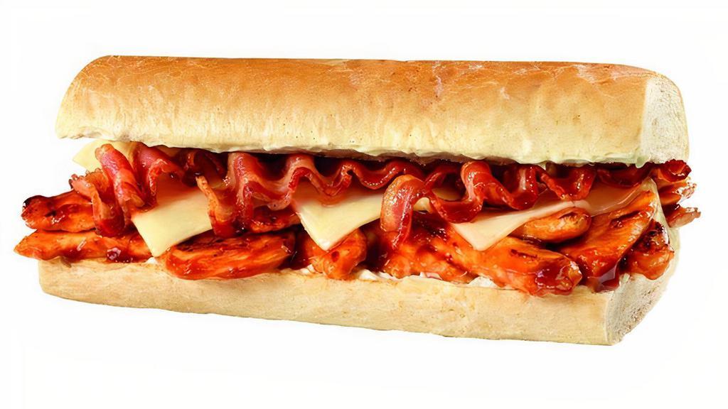 Chicken Bbq Cheddar Small · Choice of Freshly Grilled Steak or Chicken, BBQ Sauce, Bacon, Mayo, Cheddar Cheese.