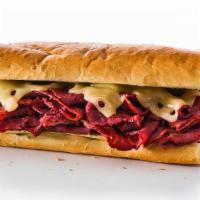 Pastrami & Swiss Large · Deli-Style Grilled Pastrami topped with Melted Swiss Cheese.