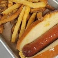 Kid'S Hot Dog · Pork hot dog with fries