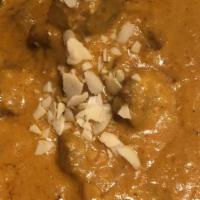 Chicken Shahi Korma · Chicken cooked in mild spices, nuts and creamy sauce.