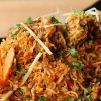 Lamb Biryani · Spiced lamb cooked with saffron flavor basmati rice and traditional spices