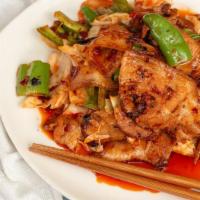 Twice Cooked Pork · Hot and spicy.