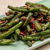 Sautéed String Beans With Spicy Minced Pork · Hot and spicy.