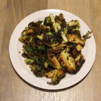 Brussels Sprouts* · With green apples and balsamic dressing. *