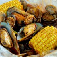 F) Baby Clams & Mussels · 1 Lb Baby Clams & 1 Lb Mussels in the bag.