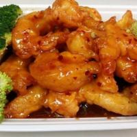 General Tso'S Shrimp左宗虾 · Hot and spicy.