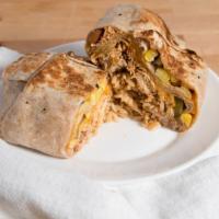Burritos · A giant flour tortilla filled with black or pinto beans, lime and cilantro or brown rice, ch...