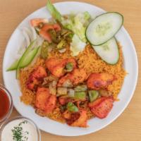 Chicken Tikka With Rice Platter · 