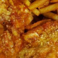 Chicken Parmigiana Sub · Chicken Fritter cooked on homemade marinara sauce and melted mozzarella and parmesan cheese,...