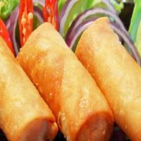 Veggie Rolls (5) · Crispy spring rolls with sweet and sour sauce.