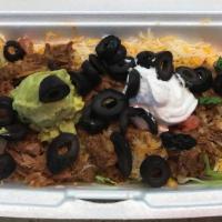 Keto Box · Shredded beef, shredded chicken or ground beef, lettuce, cheese, sour cream, salsa and guaca...