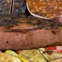 2 Meat Combo Platter · Your choice of:  YOU MUST CHOOSE 2 DIFFERENT MEATS!  1/2 rack of ribs, 1/2 lb. of brisket, 1...