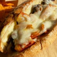 Bulgogi Cheesesteak · bulgogi, grilled onions, and mozzarella cheese, on a toasted baguette sub. optional stir-fri...